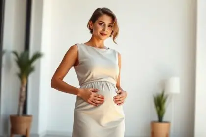 jaka sukienka dla niskiej osoby z brzuszkiem