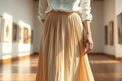 jaki kolor bluzki do beżowej spódnicy