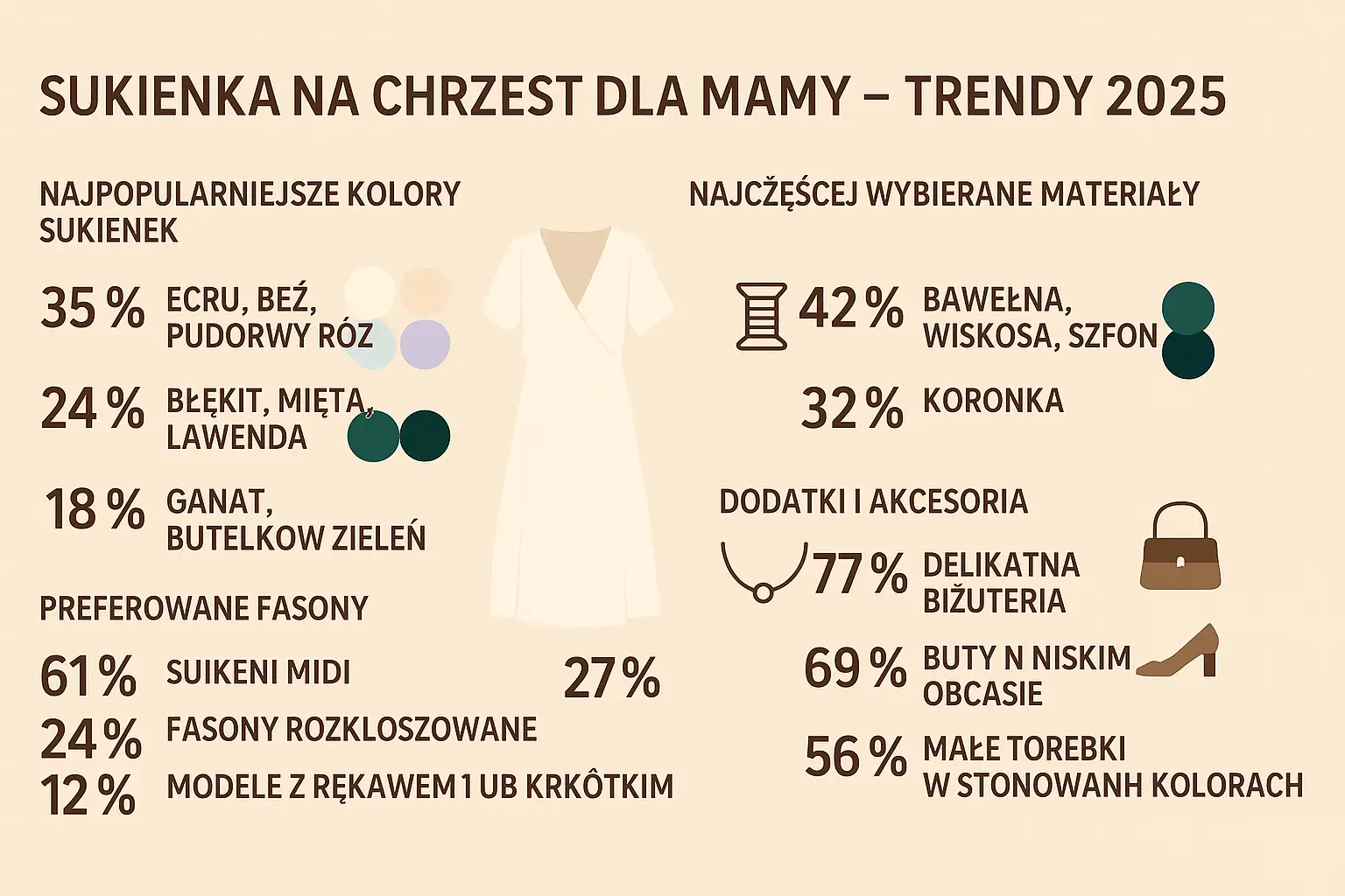 Jaka sukienka na chrzest dla mamy? Eleganckie wybory