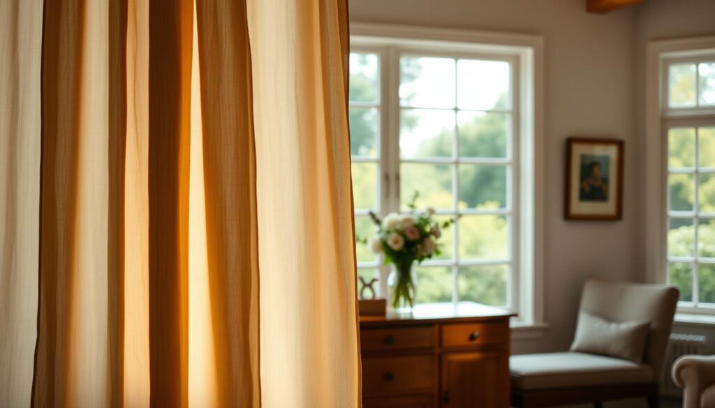 A cozy, well-lit interior with a large window overlooking a lush garden. In the foreground, a set of delicate, flowing linen curtains billows gently in the breeze, their soft, earthy tones complementing the warm, natural lighting. The middle ground features a wooden dresser or cabinet, its surface adorned with a vase of fresh flowers, casting soft shadows on the walls. In the background, a comfy armchair or chaise lounge invites relaxation, hinting at the serene atmosphere of the space. The overall mood is one of tranquility and domesticity, captured through the iPhone 16 Pro Max's high-resolution lens. A cozy, well-lit interior with a large window overlooking a lush garden. In the foreground, a set of delicate, flowing linen curtains billows gently in the breeze, their soft, earthy tones complementing the warm, natural lighting. The middle ground features a wooden dresser or cabinet, its surface adorned with a vase of fresh flowers, casting soft shadows on the walls. In the background, a comfy armchair or chaise lounge invites relaxation, hinting at the serene atmosphere of the space. The overall mood is one of tranquility and domesticity, captured through the iPhone 16 Pro Max's high-resolution lens.