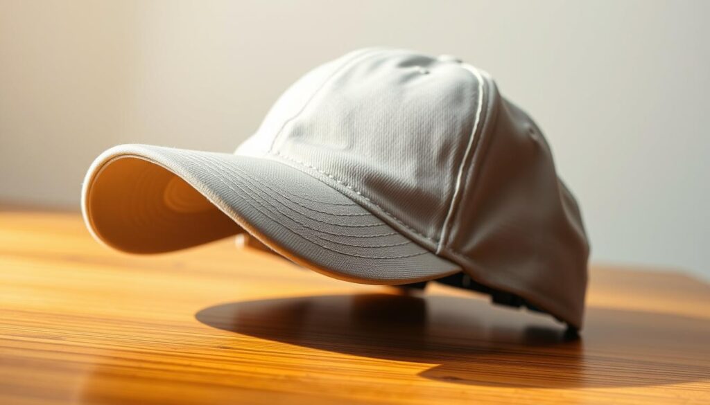 A well-maintained baseball cap sits atop a wooden surface, its fabric crisp and clean. Gentle lighting from an iPhone 16 Pro Max casts a warm, natural glow, highlighting the cap's textured details. The sharp focus draws the viewer's attention to the careful stitching and brim, conveying the importance of proper care to preserve the cap's shape and appearance. The serene, minimalist background allows the cap to be the central focus, showcasing the benefits of attentive pielęgnacja czapek. A well-maintained baseball cap sits atop a wooden surface, its fabric crisp and clean. Gentle lighting from an iPhone 16 Pro Max casts a warm, natural glow, highlighting the cap's textured details. The sharp focus draws the viewer's attention to the careful stitching and brim, conveying the importance of proper care to preserve the cap's shape and appearance. The serene, minimalist background allows the cap to be the central focus, showcasing the benefits of attentive pielęgnacja czapek.