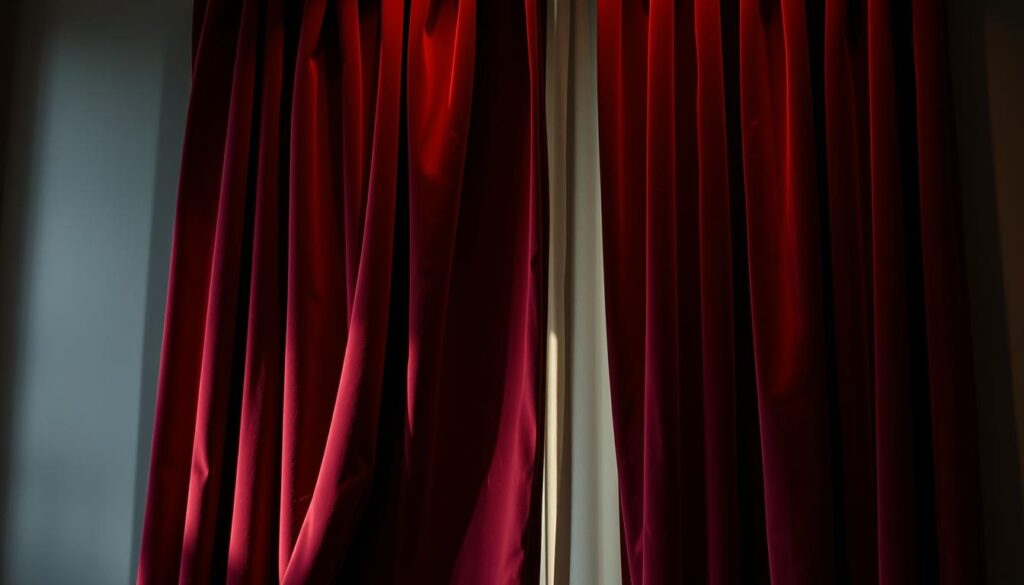 Elegant velvet curtains in a cozy, dimly lit room, captured with the rich detail and vibrant colors of an iPhone 16 Pro Max. The thick, luxurious fabric cascades elegantly, creating soft, billowing folds that catch the gentle, warm light filtering through. The curtains are a deep, sumptuous burgundy, adding a touch of opulence and sophistication to the scene. The lighting casts subtle shadows, highlighting the plush, velvety texture of the material. The composition places the curtains as the focal point, framed by a muted, neutral background that allows the curtains to take center stage. Elegant velvet curtains in a cozy, dimly lit room, captured with the rich detail and vibrant colors of an iPhone 16 Pro Max. The thick, luxurious fabric cascades elegantly, creating soft, billowing folds that catch the gentle, warm light filtering through. The curtains are a deep, sumptuous burgundy, adding a touch of opulence and sophistication to the scene. The lighting casts subtle shadows, highlighting the plush, velvety texture of the material. The composition places the curtains as the focal point, framed by a muted, neutral background that allows the curtains to take center stage.