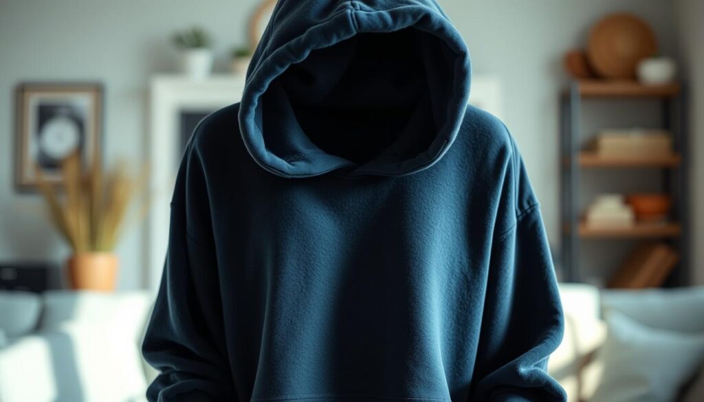 A cozy, navy blue hoodie with a relaxed, slouchy fit and a deep, comfortable hood, shot in natural lighting with a shallow depth of field. The soft, brushed fabric catches the light, creating a warm, inviting texture. The hoodie is the focal point, positioned in the middle ground, with a blurred, slightly out-of-focus background that suggests an indoor, domestic setting. The overall mood is one of effortless style and casual comfort, perfectly capturing the essence of the "bluzy kapturem" as a versatile and practical wardrobe staple. A cozy, navy blue hoodie with a relaxed, slouchy fit and a deep, comfortable hood, shot in natural lighting with a shallow depth of field. The soft, brushed fabric catches the light, creating a warm, inviting texture. The hoodie is the focal point, positioned in the middle ground, with a blurred, slightly out-of-focus background that suggests an indoor, domestic setting. The overall mood is one of effortless style and casual comfort, perfectly capturing the essence of the "bluzy kapturem" as a versatile and practical wardrobe staple.