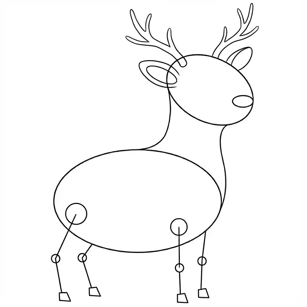 jak narysować Renifera