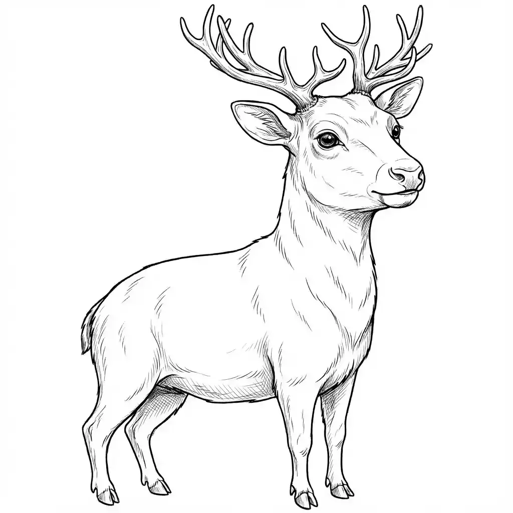 jak narysować Renifera