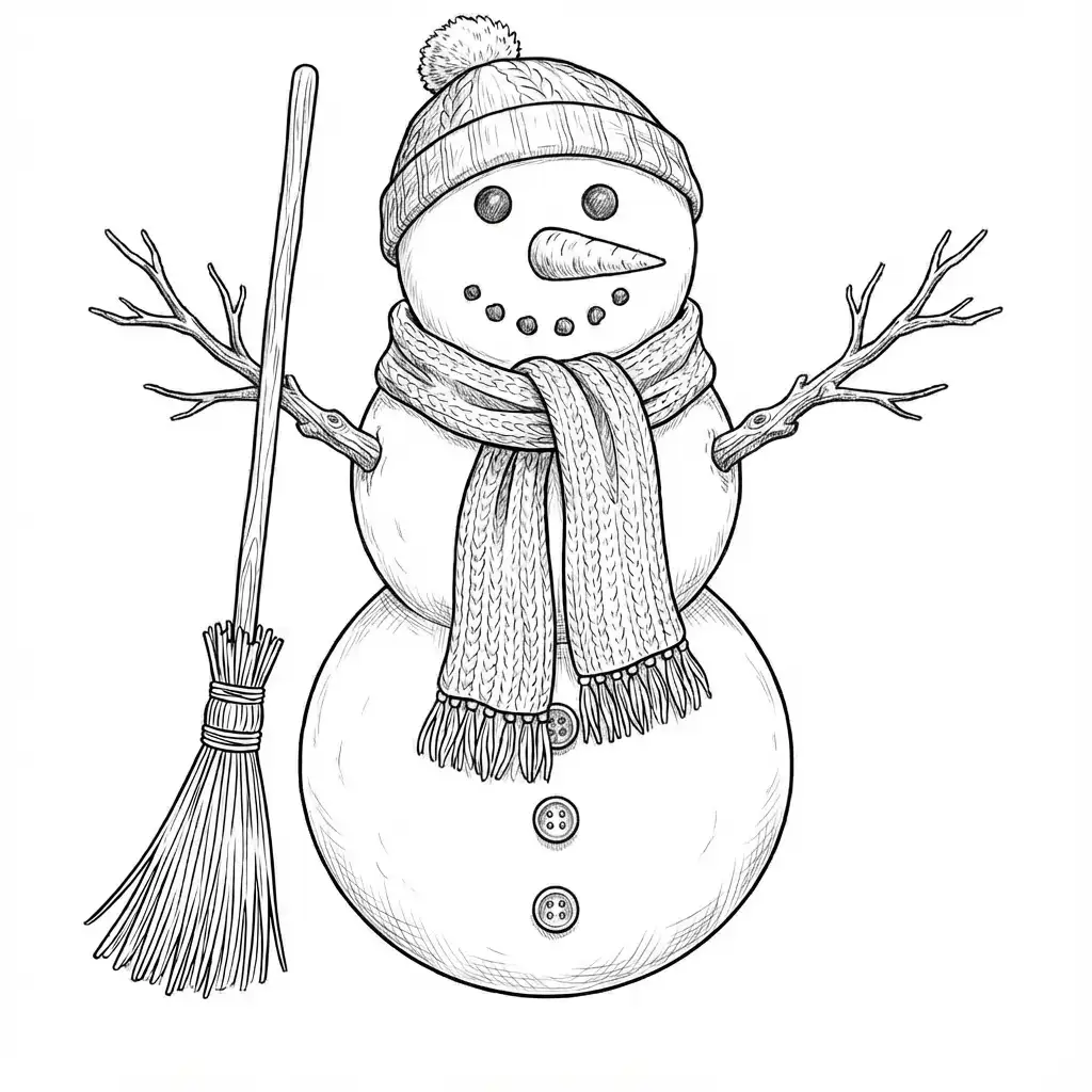 jak narysować Bałwana