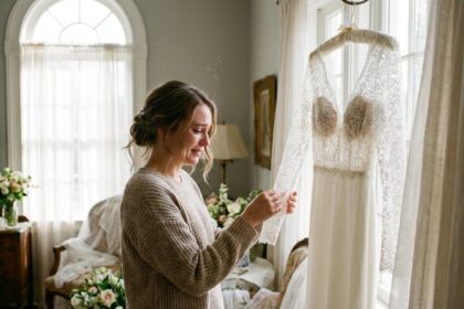 Sukienki na wesele z gipiury i koronki